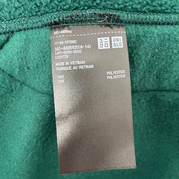 Uniqlo Green Fleece Jacket Size M - Picture 4 of 5
